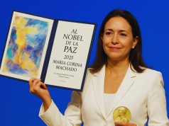 María Corina Machado gana el Premio Nobel de la Paz 2025