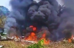 Avión militar Hércules se accidentó durante el despegue en Colombia